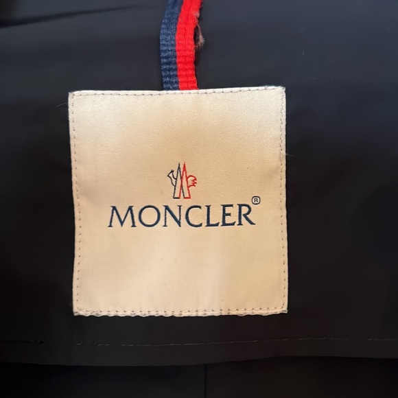 Moncler Argeline Waterproof Rain Wind Breaker Jacket 2 Navy - Picture 3 of 7